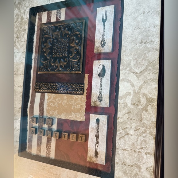 John Hopper Wall Art-Set of 2, 11X14 Burgundy & Cream - Picture 12 of 12